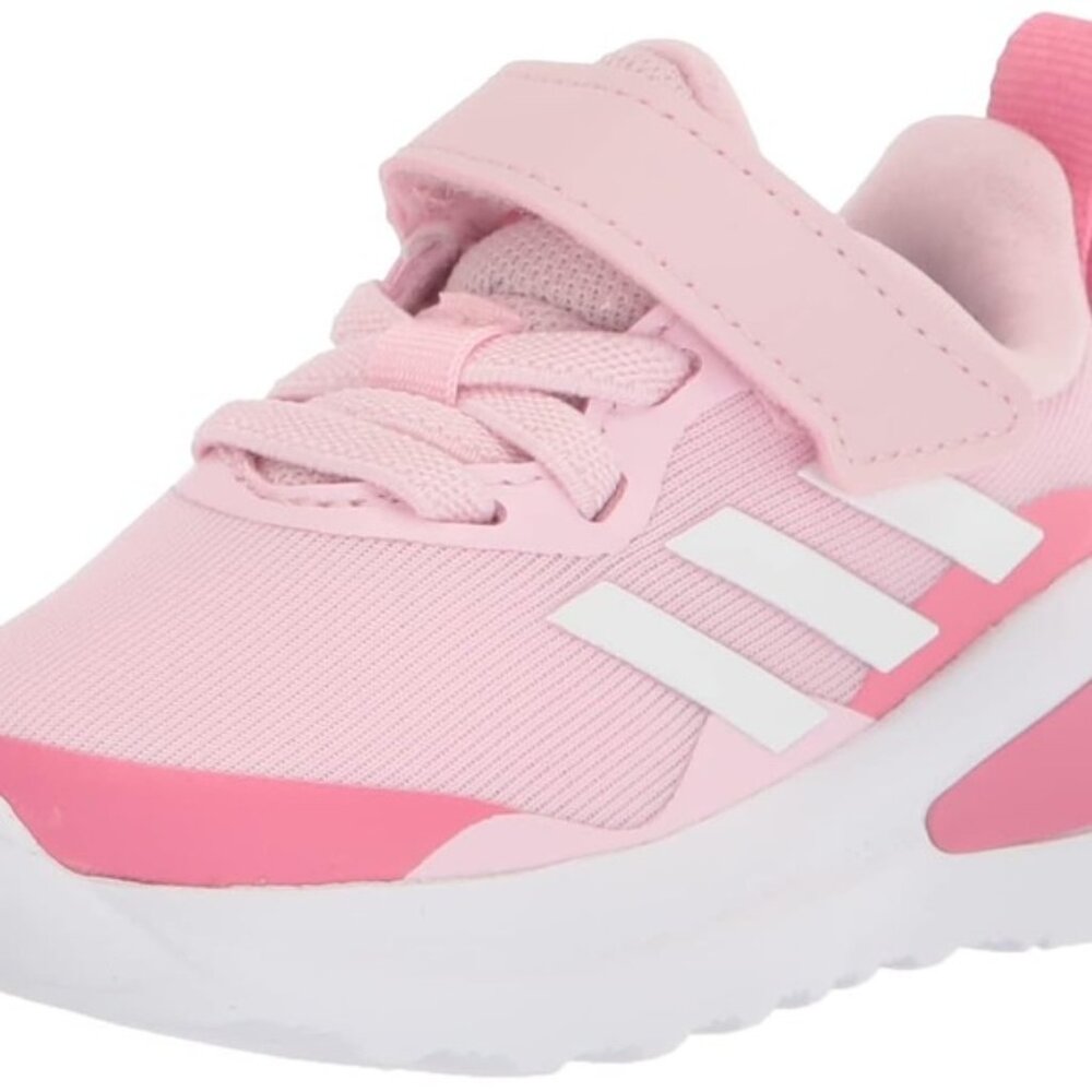 Adidas Pink and White Sneakers with Sporty Low-Top Design